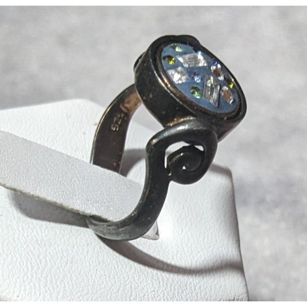 Spooky Gothic Kameleon Sterling Silver Ring with Removeable/Interchangeable Ston